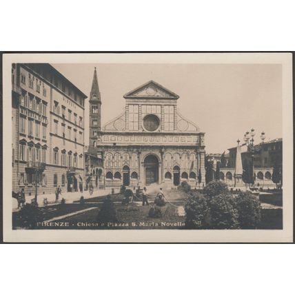 Chiesa e Piazza Santa Maria Novella, Firenze, c.1930s - Alterocca Foto Cartolina