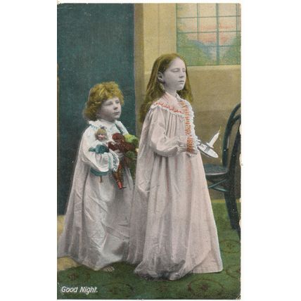 PC18233 Old Postcard. Good Night. J. W. B. London. Commercial series 301