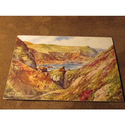 Valentines Postcard - Devil's Hole, Jersey - Artist EW Trick / A1752