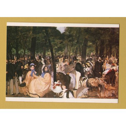 Music In The Tuileries Gardens - Edouard Manet - Postally Unused -Medici Society