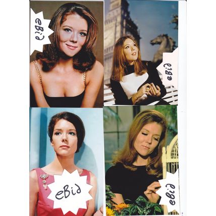 4 Photo Set A - Beautiful Television & Movie Star DIANA RIGG - Only £1.49