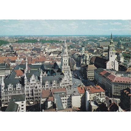 Munchen Frauenkirche Marienplatz Germany Postcard posted creased