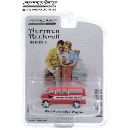 1968 FORD CLUB WAGON, AIRPORT EXPRESS SHUTTLE - GREENLIGHT GL54040-D 1/64