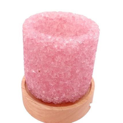 Pink Krstelle Fragrance Warmer Set 9 CM with Lavender Oil Boxed Oil Warmer