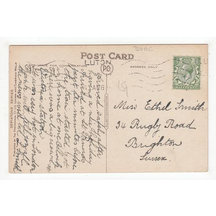 The Baptistry Luton Church Postcard Bedfordshire