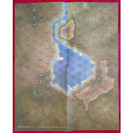 Unused BattleTech Paper Map CBT Lake Area From Map Set Compilation #1