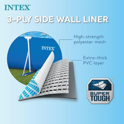 Intex 9.8' X 79" X 29.5" Rectangular Frame above Ground Outdoor Backyard Swimmin
