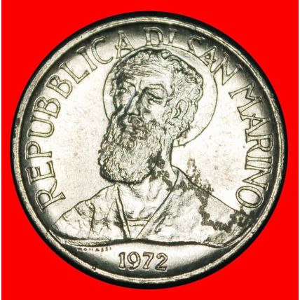 Ⰶ ITALY (1972-2001): SAN MARINO ★ 1 LIRA 1972R TOWERS! UNC ★LOW START★NO RESERVE