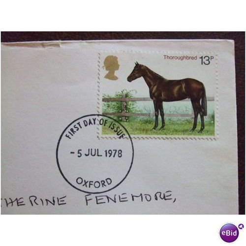 1978 GB Horses Thoroughbred 13p fine used stamp SG 1066