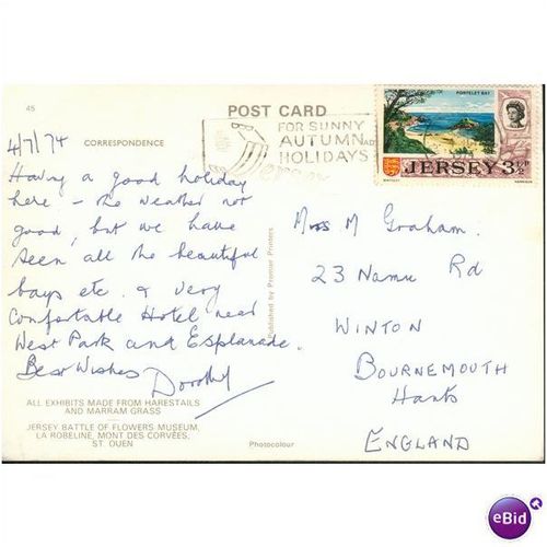 Jersey postcard 1974 - Battle of Flowers Museum - 45