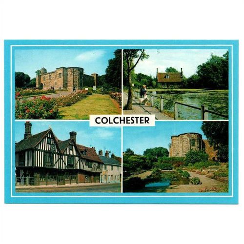 Essex, Colchester castle, Siege House, Mill - multiview Colourmaster pc PLC8475