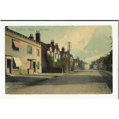 Worcestershire OMBERSLEY Village Postcard by Boots Cash Chemists (279)