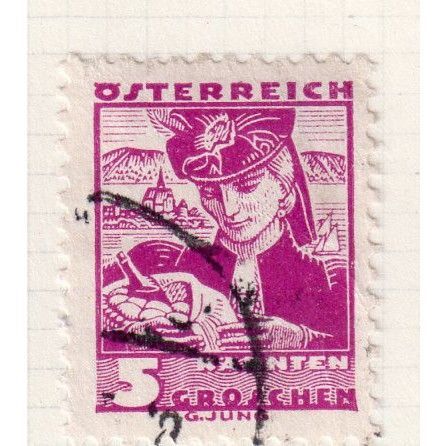 1934 AUSTRIA Sg719 5g PURPLE FINE USED (GAP8)