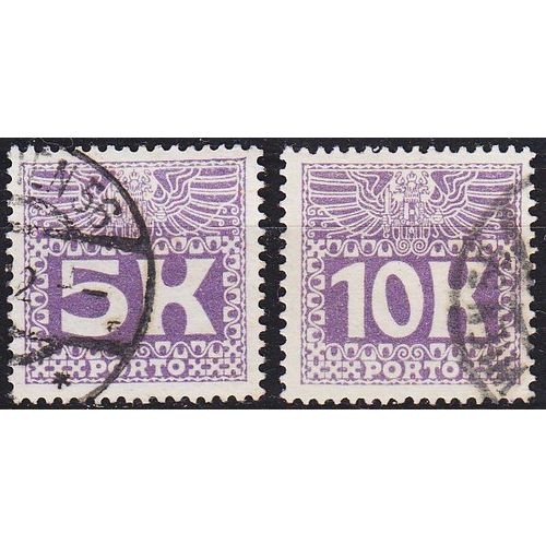 ÖSTERREICH AUSTRIA [Porto] MiNr 0045-46 ( O/used )