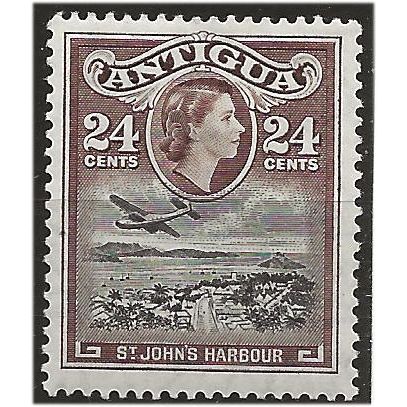 Antigua 1953 SG129 24c Black & Chocolate Mounted Mint .. .