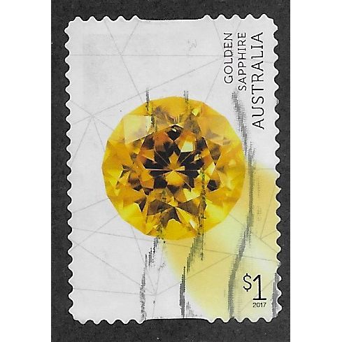 AUS 2017 $1.00 (S/A)'RARE BEAUTIES -GOLDEN SAPPHIRE' FINE USED (EBID64-230)