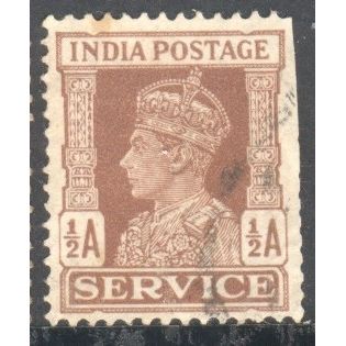 India 1939 - SG O144 - KGV1 ½a brown (Service) - used 10