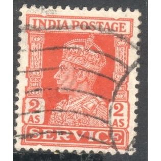India 1939 - SG O147 - KGV1 2a orange (SERVICE) used 2