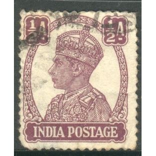 India 1940 - SG 266 - KGV1 ½a purple - used 5