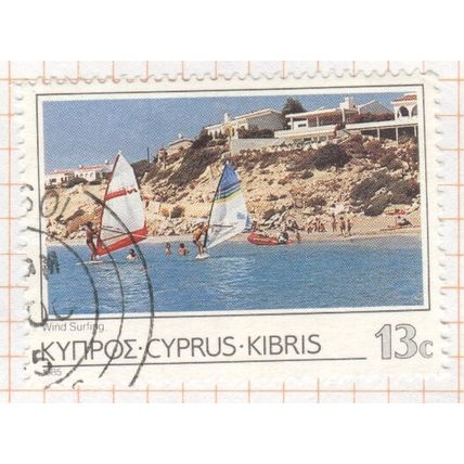 Cyprus stamps 1985 - SG655 - 13c Windsurfing - used