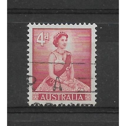 Australia.SG313 4d Queen Elizabeth II (Carmine-Lake).Fine Used.Jan22a