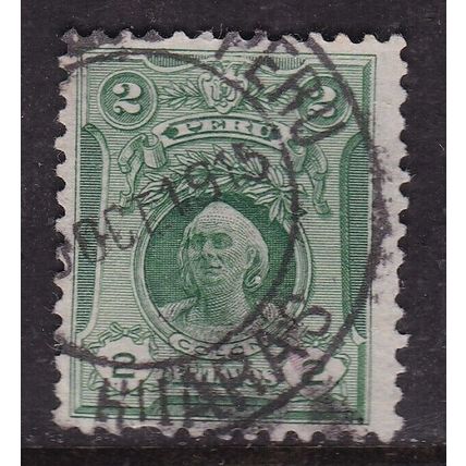 Peru Postmark Huaras / Huaraz 1915 Columbus 2c VGC