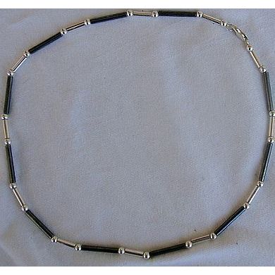 Black and silver necklace