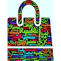 World Countries Suitcase Themed Creative Blank Journal