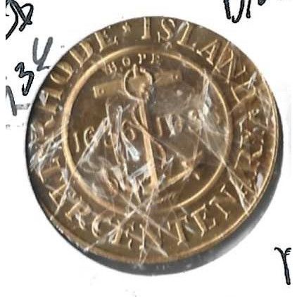 1936 Rhode Island Brass Medal BU