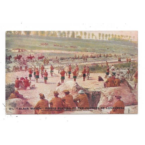 DAILY MAIL BATTLE PICTURES WW1 No.21 BLACK WATCH PIPING CAPTORS LONGUEVAL(1333)