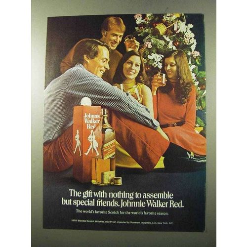 1972 Johnnie Walker Red Label Scotch Ad - The Gift