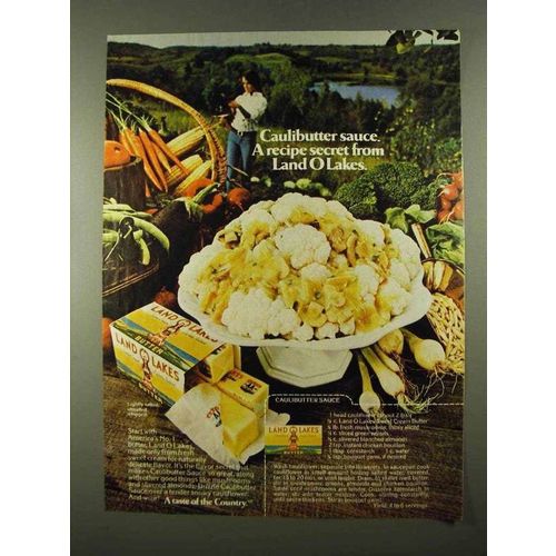 1974 Land O Lakes Butter Ad - Caulibutter Sauce