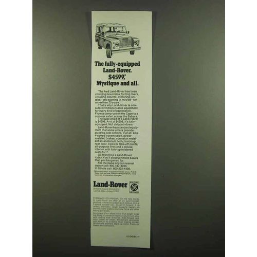 1974 Land-Rover Series III Truck Ad - Fully-Equipped
