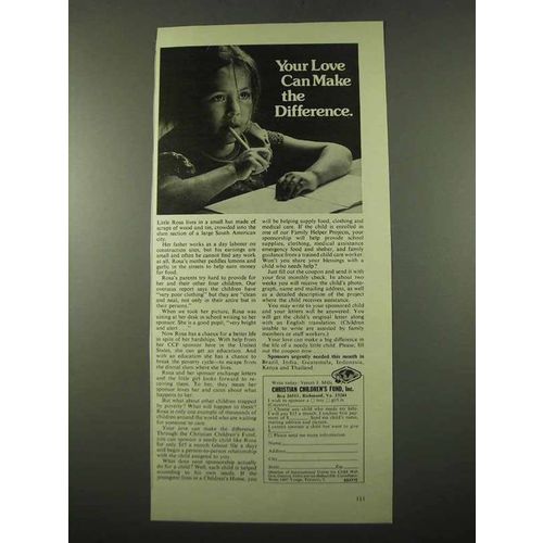 1975 Christian Children's Fund Ad - Your Love