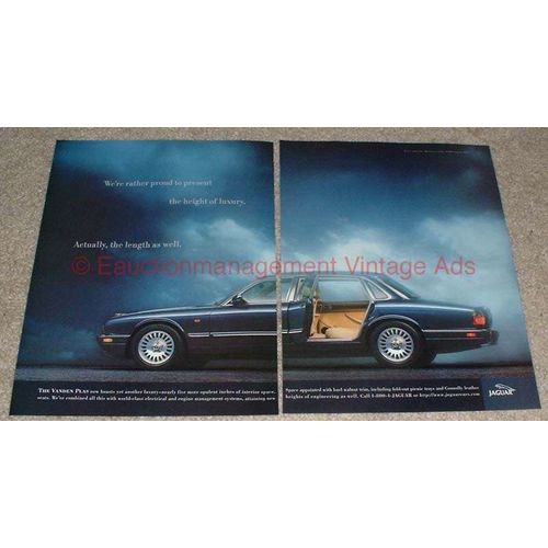 1996 Jaguar Vanden Plas 2-page Ad, Height of Luxury!