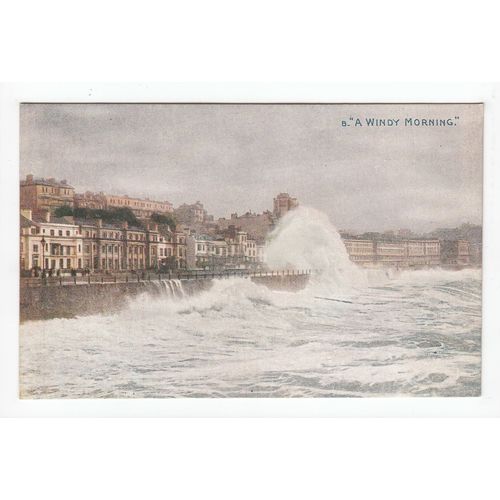 A Windy Morning Coastline Rough Sea Postcard Celesque Series