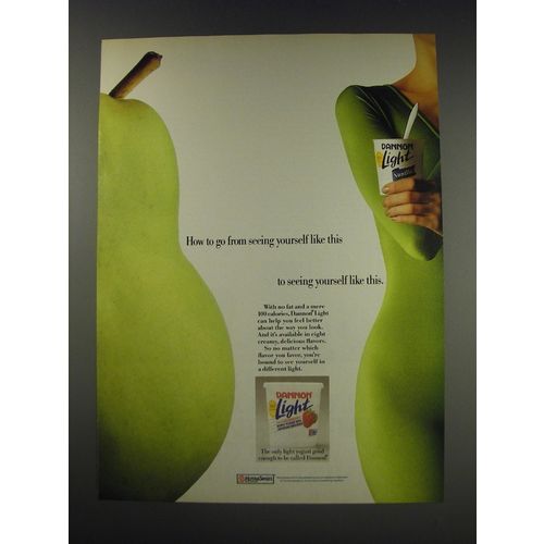 1991 Dannon Light Yogurt Ad - How to go from seeing yourself like this