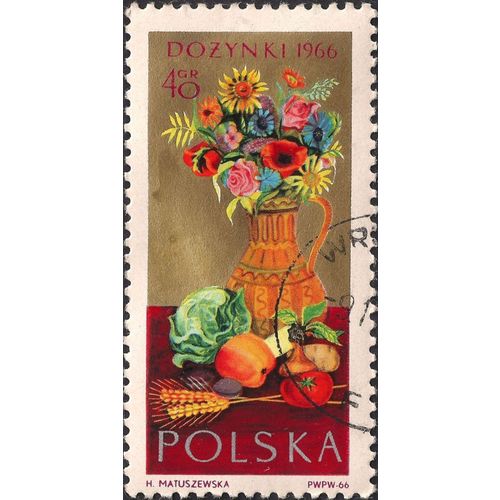 POLAND, Dozynki, Harvest Festival, maroon 1966, 40 Gr