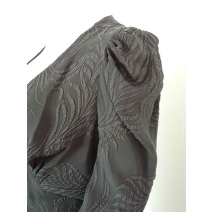 Rutzou Black Deep Plunge Neck Silk Dress Size 34 BNWT FREE UK P&P