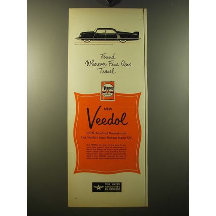 1950 Tide Water Veedol Motor Oil Ad - Custom Sedan by Jack Morgan
