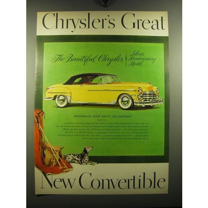 1949 Chrysler Silver Anniversary Convertible Advertisement