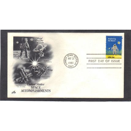 FDC Art Craft 1912 18c Exploring the Moon (Cachet-U/A) CV00259