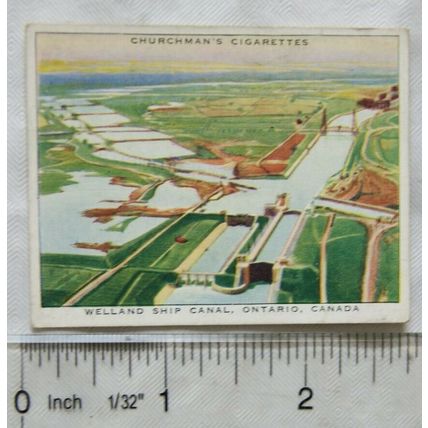 1939 Churchmans Wings over the Empire No. 42 Walland Ship Canal, Ontario