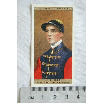 1927 Ogden's Jockeys and Owners' Colours No. 14 J. Childs / HM The King