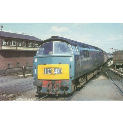 Class 52 Western Train D1095 Trerulefoot Railway Station Postcard