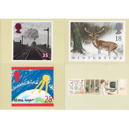 GB PHQ selection of 4 M with Trains & Wintertime
