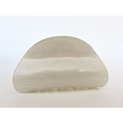 Glossy lite gray hair claw clip