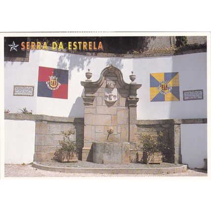 Serra Da Estrela Seia Fontanario Portugal Postcard posted 1997 creased