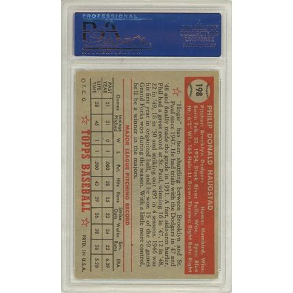 1952 Topps Phil Haugstad #198 PSA 5 P1389