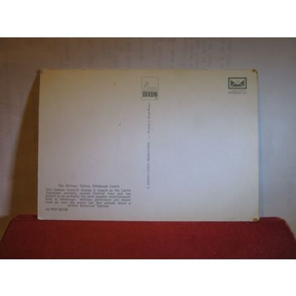 THE MILITARY TATTOO, EDINBURGH CASTLE, SCOTLAND. unused postcard J Arthur Dixon=